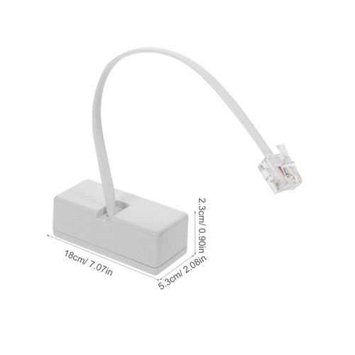 2 Pcs Telephone Line Adapter Travel Cable Splitter Plug Landline - Afbeelding 7 van 12