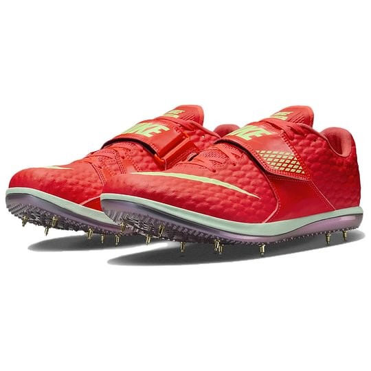 Nike High Jump Elite \'Bright Crimson Lime Blast\' FZ9636-600 Track size 10 Nike High Jump Elite Spikes Bright Crimson Lime Blast Men  main image 4