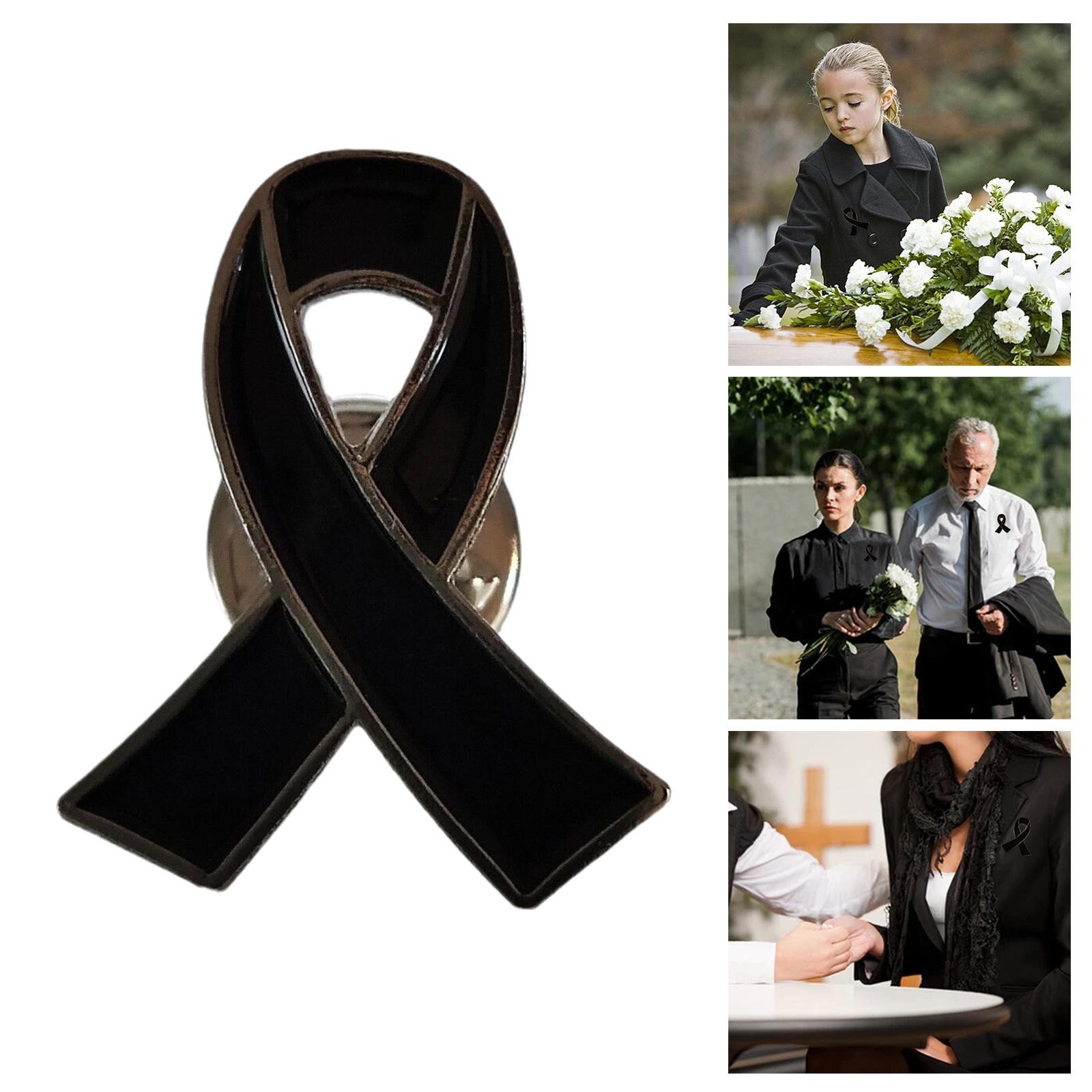 Schwarzes Band Pin Anstecker Brosche Beerdigungen Trauer Gedenk Pin Anstecker UK HEISSER VERKAUF