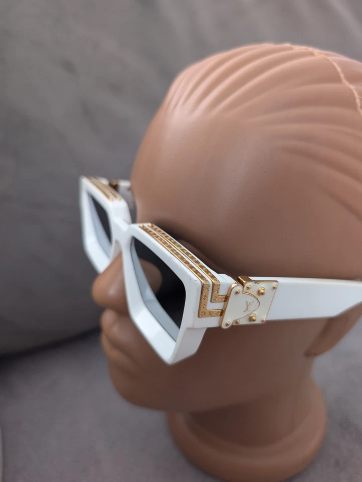 Gafas de sol Louis Vuitton monograma 1,1 millonario oro blanco para hombre unisex Z1166W Foto 2 de 4