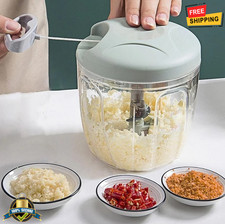 1 pc Manual Meat Mincer Garlic Chopper 500/900ML Vegetable Onion Cutter Tool