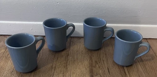 Homer Laughlin China HLC Fiestaware Denver Blue Mugs Set of 4