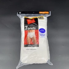 Hanes Mens Briefs White 3XL 48-50” Comfort Flex Value Pack 7 Total