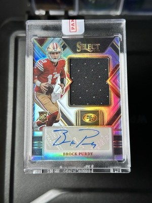 2022 Select Jumbo Rookie Signature Swatches Brock Purdy #JRS-BP Silver Prizm /99
