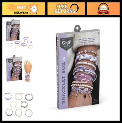 DIY Bracelet Making Kit - Jewelry Supplies for Teens, Create 8 Unique Bracelets,