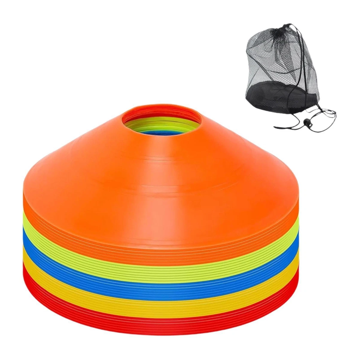 Coni Da Calcio Agility – Set Da 10 Pezzi Per Allenamento Sportivo, Multicolore (8,5x8,5 Cm) - 4