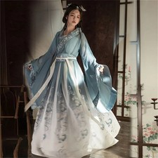 Chinese Hanfu Dress Women Carnival Cosplay Costume Party Ancient Green Red