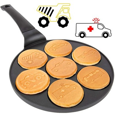 Car & Truck Mini Pancake Pan - Make 7 Unique Flapjack Car Vehicles, Nonstick ...
