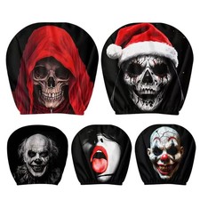 1 Pair Car Headrest Covers Scary Headrest Protector for Auto Interior Decor