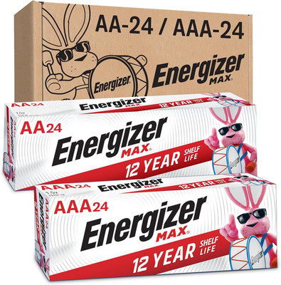 AA and AAA Batteries, 48 Count, Combo Pack Contains 24 Max Double a and 24 Max T