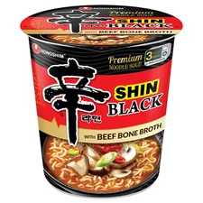 Nongshim Shin Ramyun Black Noodle Soup 3.56 oz Pack Of 2 Savory Pork Bone Broth