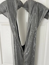 Women’s Gray Silver Sheer Mesh dress