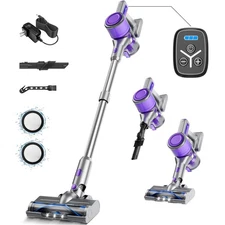 BSNAW Cordless Stick Vacuum Cleaner 45KPa Lightweight For Pet Hair Carpet Floor