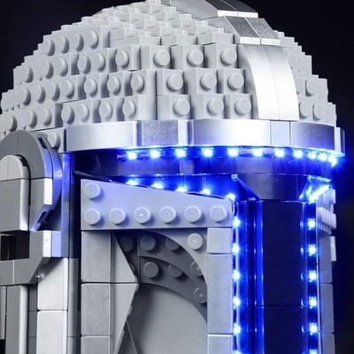 LED Licht Set für Mandalorianer Helm Deko Set 75328 Star Wars
