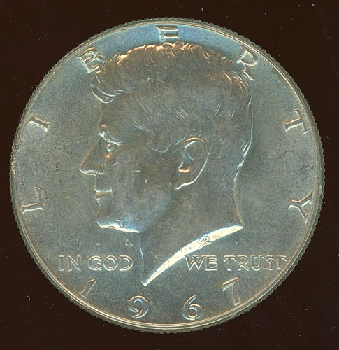 1967 P 50C Kennedy Half Dollar Phila. KM# 202a 0.400 Fine net 0.1479 Oz. Silver