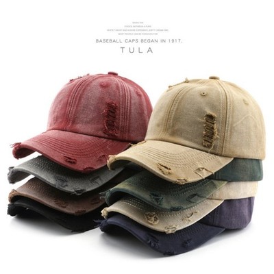 Vintage-Damen- und Herren-Gewaschen-Baseballkappe   abgetragener Sonnenhut für den Herbst