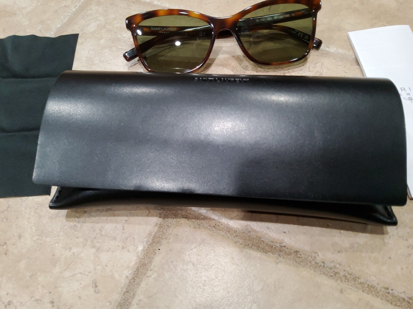 Saint Laurent acetato occhio di gatto II SL502 003 tartaruga 56 16 145 nuovo senza etichette