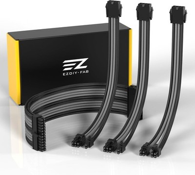 EZDIY-FAB PSU Verlängerungskabel Ummantelt Custom Mod PC
