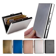 RFID Blocking Aluminum Wallet Hard Case Business Card Holder Slim Metal