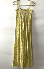 UNIQLO Yellow Floral Maxi Smocked Sundress - Size S