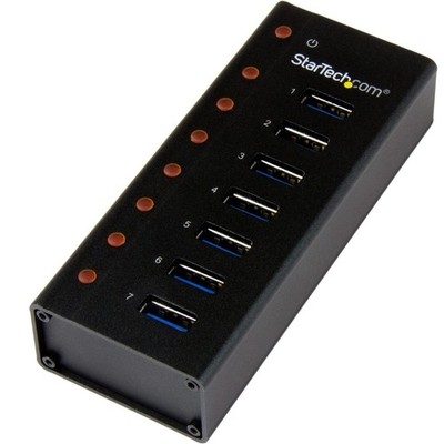 StarTech.com 7 Port USB 3.0 Hub (5 Gbps) - Metal Enclosure - Desktop or Wall ...