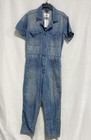 Pistola Women's Blue Grover S/S Field Suit Denim Jumpsuit Distressed NWT Sz L — photo 1