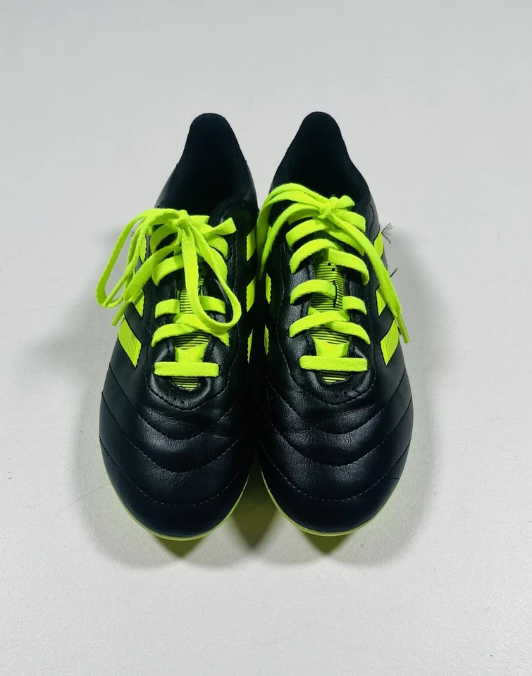 Adidas Soccer Cleats Kids Youth 3.5 Firm Ground FG Black Neon Yellow ID6118 - Image 4 of 4