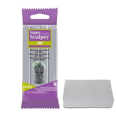 Super Sculpey Firm Gray Oven-Bake Polymer Clay 1 lb (454g)