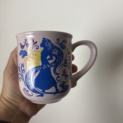 Disney Parks Rapunzel Best Day Ever Mug Pink Blue Glitter 12 oz