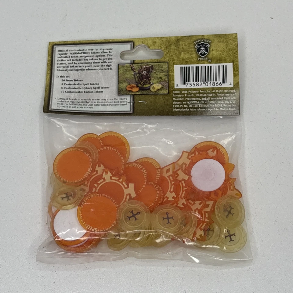 Warmachine Protectorate of Menoth Token Set PIP 91116 RPG Game Gaming Accessory - Image 2 of 2