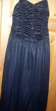 festliches Abendkleid Ballkleid schwarz NEU Gr.42 Damen gerafft im Brustbereich
