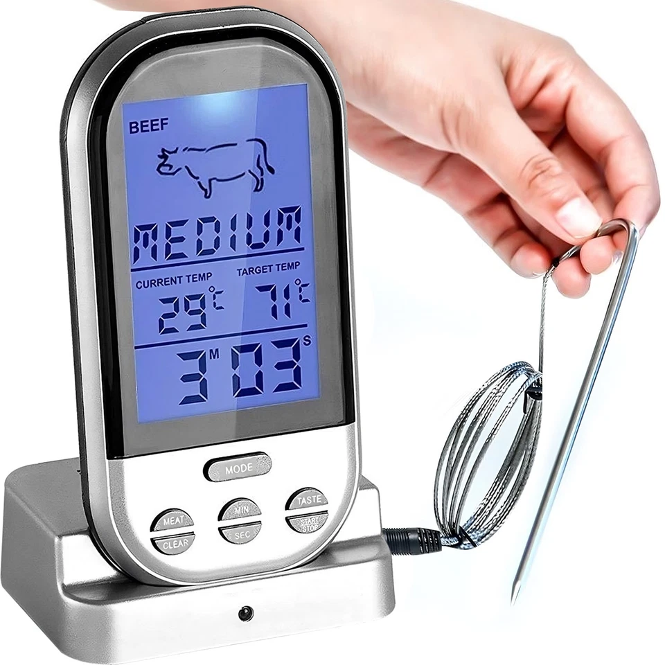 Grillthermometer Digitales Funk Fleischthermometer Bratenthermometer Retoo - Bild 2 von 4