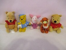 Winnie The Pooh-Lot of 5- 3 -Pooh 1 -Piglet- 1 -Tigger Plush-Disney