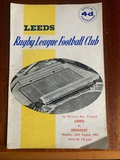 Leeds v Keighley rugby league Programme 1963/64 Season
