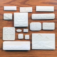 Custom Leather Stamp, Your Design, Laser engraved delrin