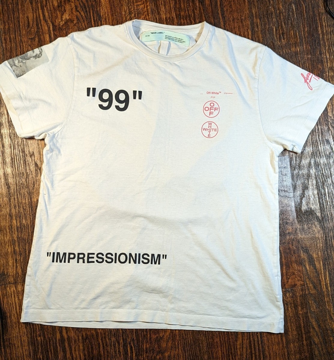 OFF-WHITE - Impressionism Oversized Boat T-Shirt in White Black