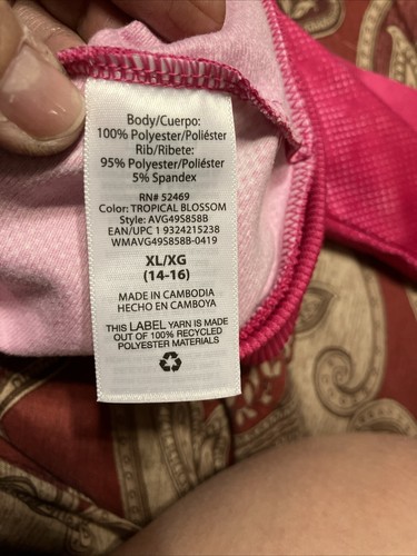 AVIA Hot Pink Track Jacket & Joggers Set Girls size XL (14-16) Polyester - Picture 12 of 15