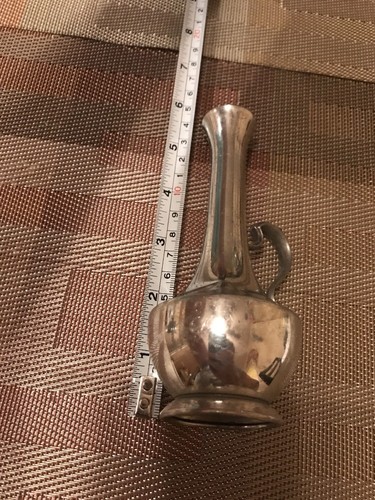 WEB Solid Pewter #1158 5.5 inch Bud Vase with Scrolled Handle - 第 8/8 張圖片