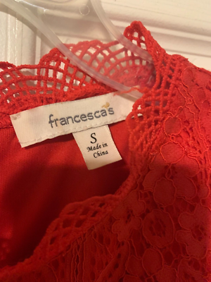 FRANCESCAS Red Lace Dress Size Small S | eBay FRANCESCAS Red Lace Dress Size Small S | eBay