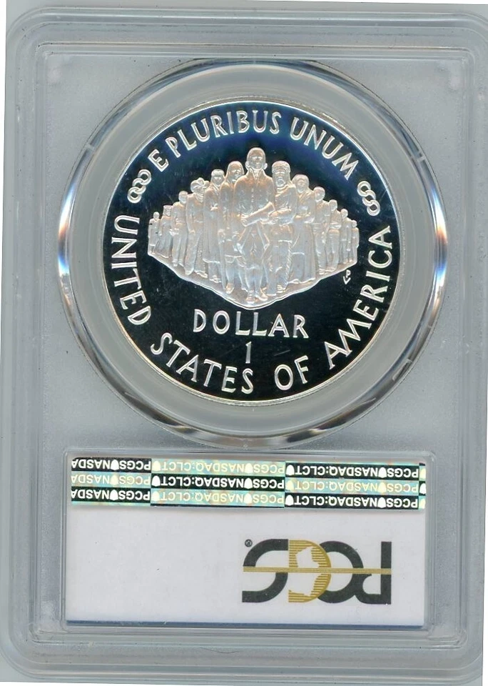 1987S CONSTITUTION 200th ANNIV. COMMEMORATIVE DOLLAR PCGS PR70DCAM Cert 26459449 - Image 2 of 2