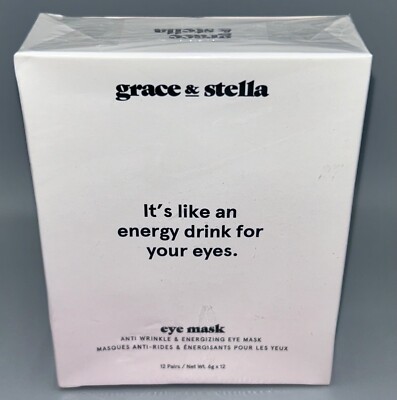 Grace & Stella Eye Mask Anti-Wrinkle and Energizing 12 Pairs - NEW, SEALED BOX
