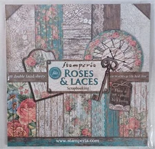 Stamperia Double-Sided Paper Pad 12 X12 10/Pkg Roses Lace & Wood 10 Designs/1 Ea