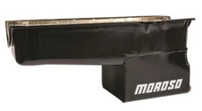 Moroso #20160 Oil Pan Steel Black Powdercoat 7 qt. 9-1/2" Deep Chevy Small Block
