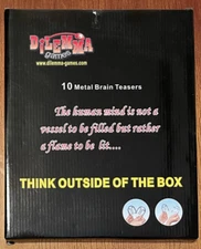 10 Metal Brain Teasers, by Dilemma Games - Think Outside the Box, NIB