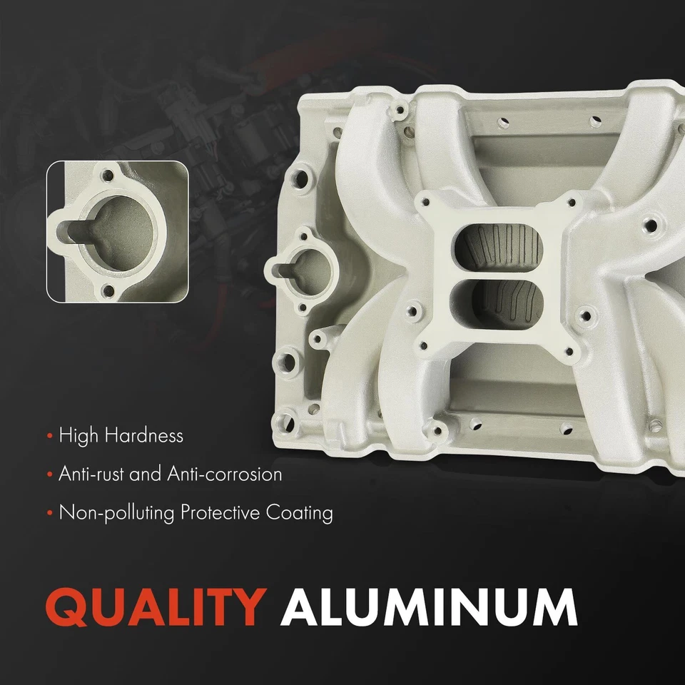 Colector de admisión de doble plano SBC bloque pequeño espacio de aire para Oldsmobile V8 98 400 455 Foto 2 de 4