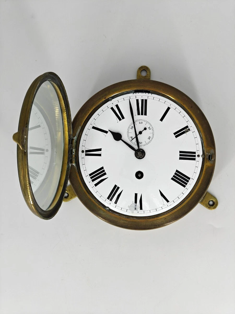 SCHATZ HORLOGE DE Navire Horloge Murale Laiton Arabe Royal 180mm x 93mm