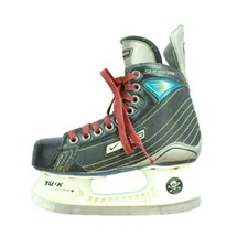Bauer Supreme Kids Black Nylon Lace Up Adjustable Hockey Skates Size 3.5 Youth