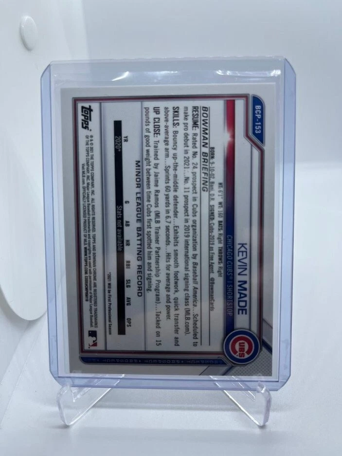 2021 1st Bowman Chrome Sapphire Kevin Made Orange Refractor #26/75 Nationals RC - Image 2 of 2