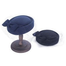Women 1920s Vintage Style Wool Felt Fascinator Pillbox Hat Beret Cocktail A606