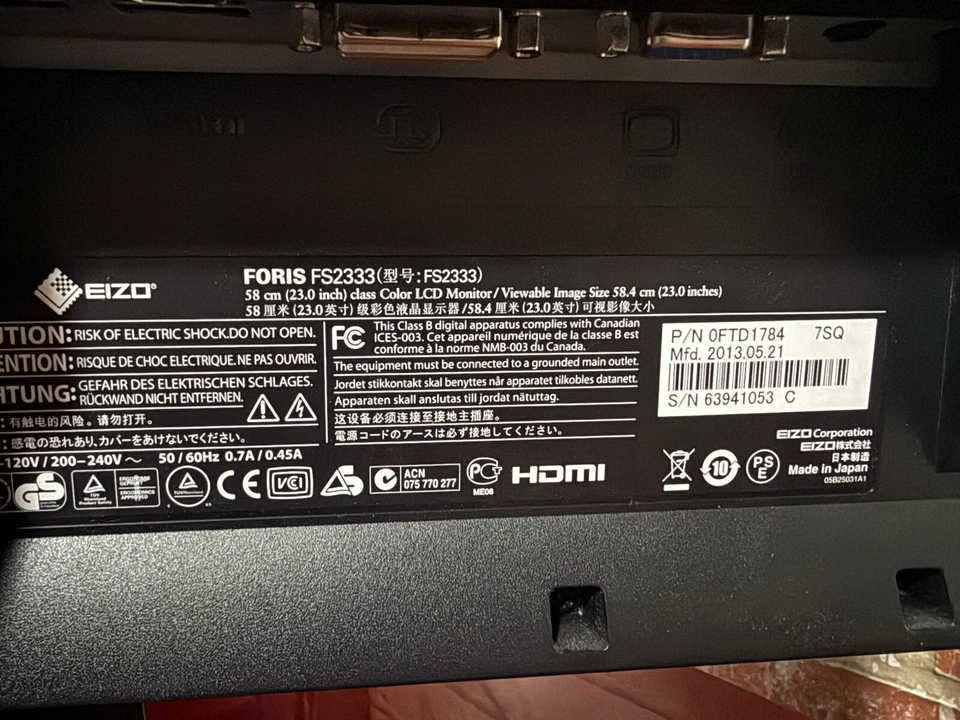 eizo fs2333 gaming monitor 1920x1080 - Image 3 of 4